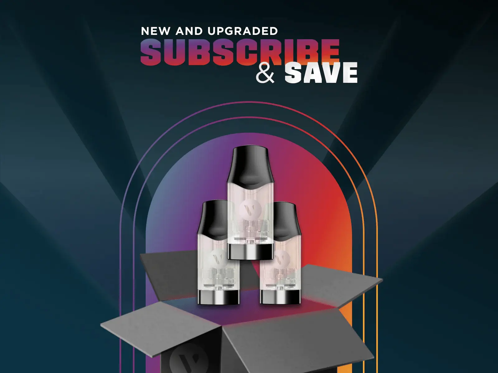 Subscriber & Save Vuse epod pods inside a box