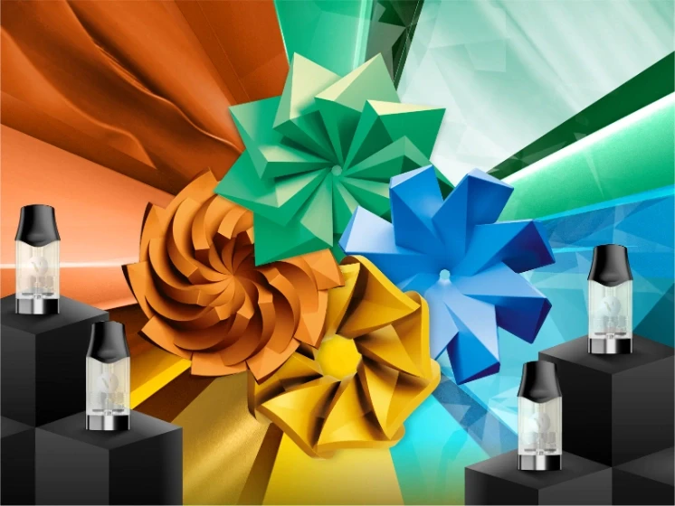 Mellow and Balanced flavours origami representation