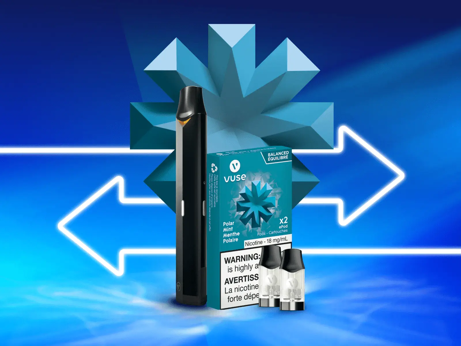 Vuse ePod2+ Device and pack of Vuse Vape Pods