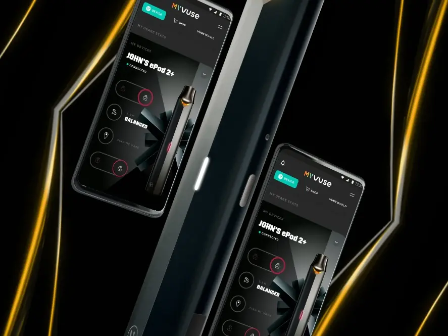 Phone displaying MYVUSE App with lock feature