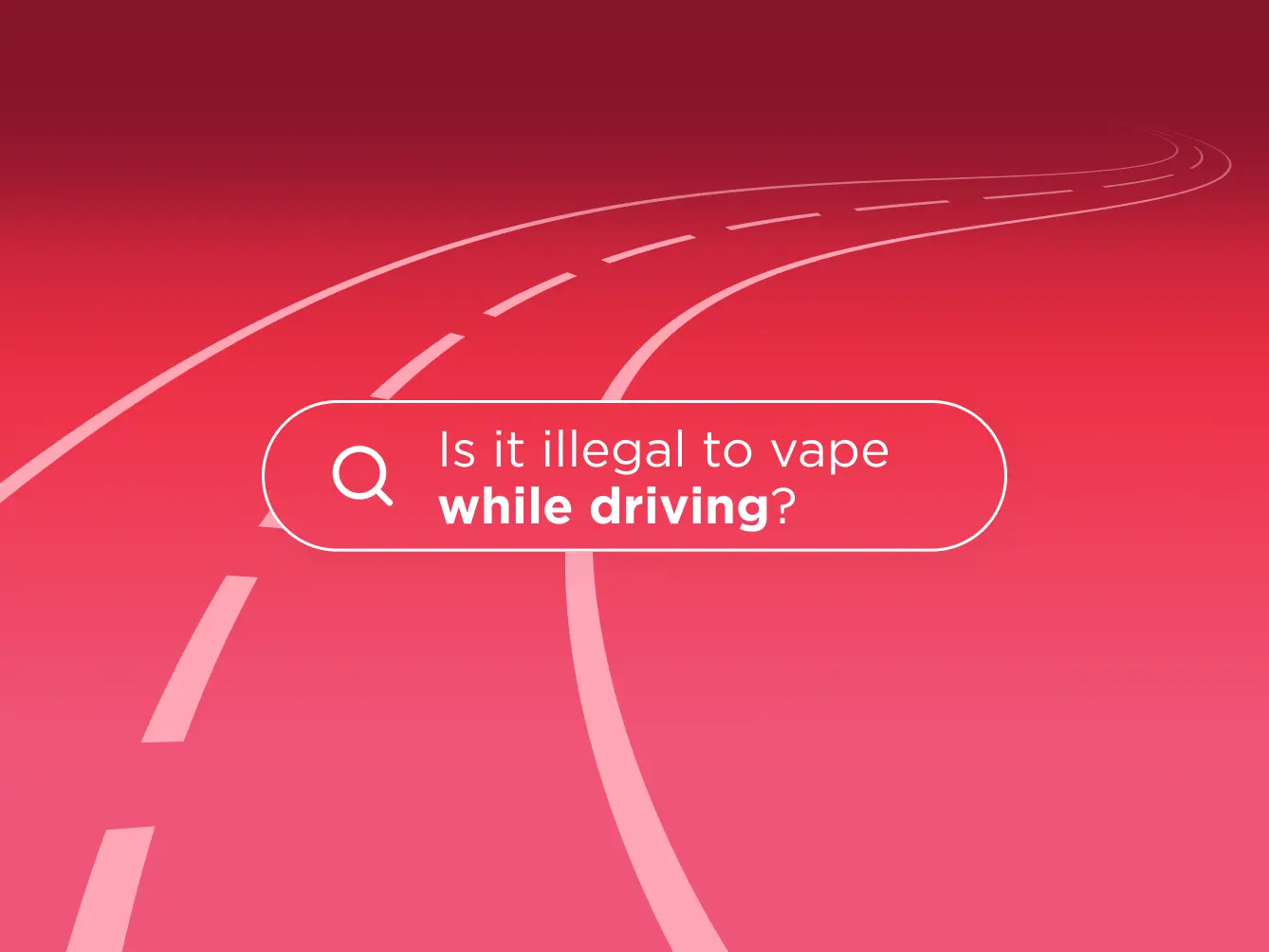 Road lines on pink gradient