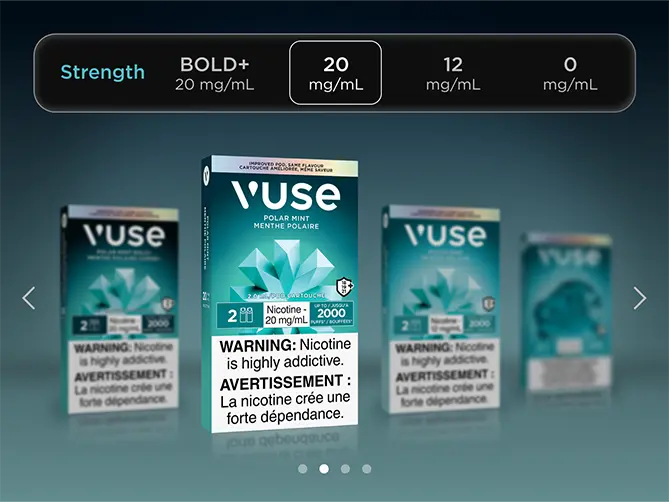 Vape pods packs with different nicotine strength