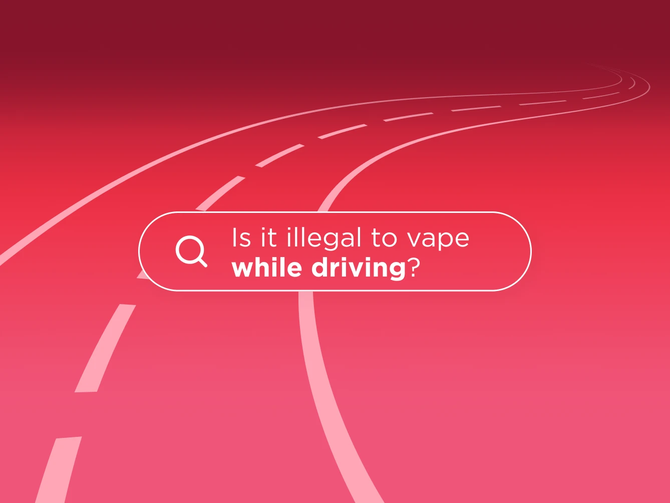 Road lines on pink gradient
