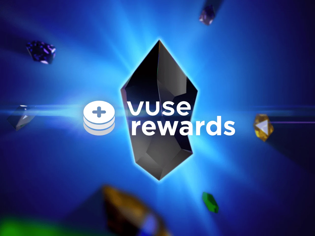 Vuse Rewards text displayed on a blue glowing background