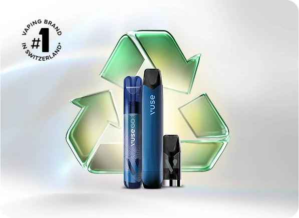 Vuse with recycle logo