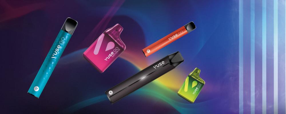 The different Vuse Go disposable e-cigarettes from Vuse