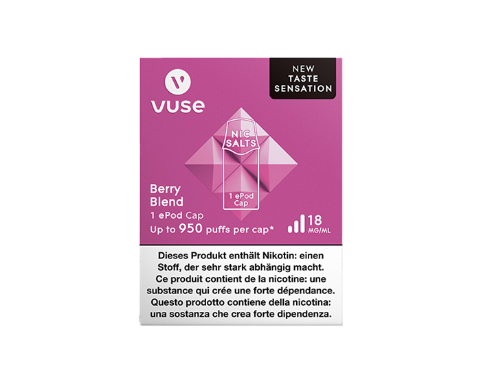 L'emballage de la Cap de e-liquide saveur Berry Blend pour e-cigarette ePod