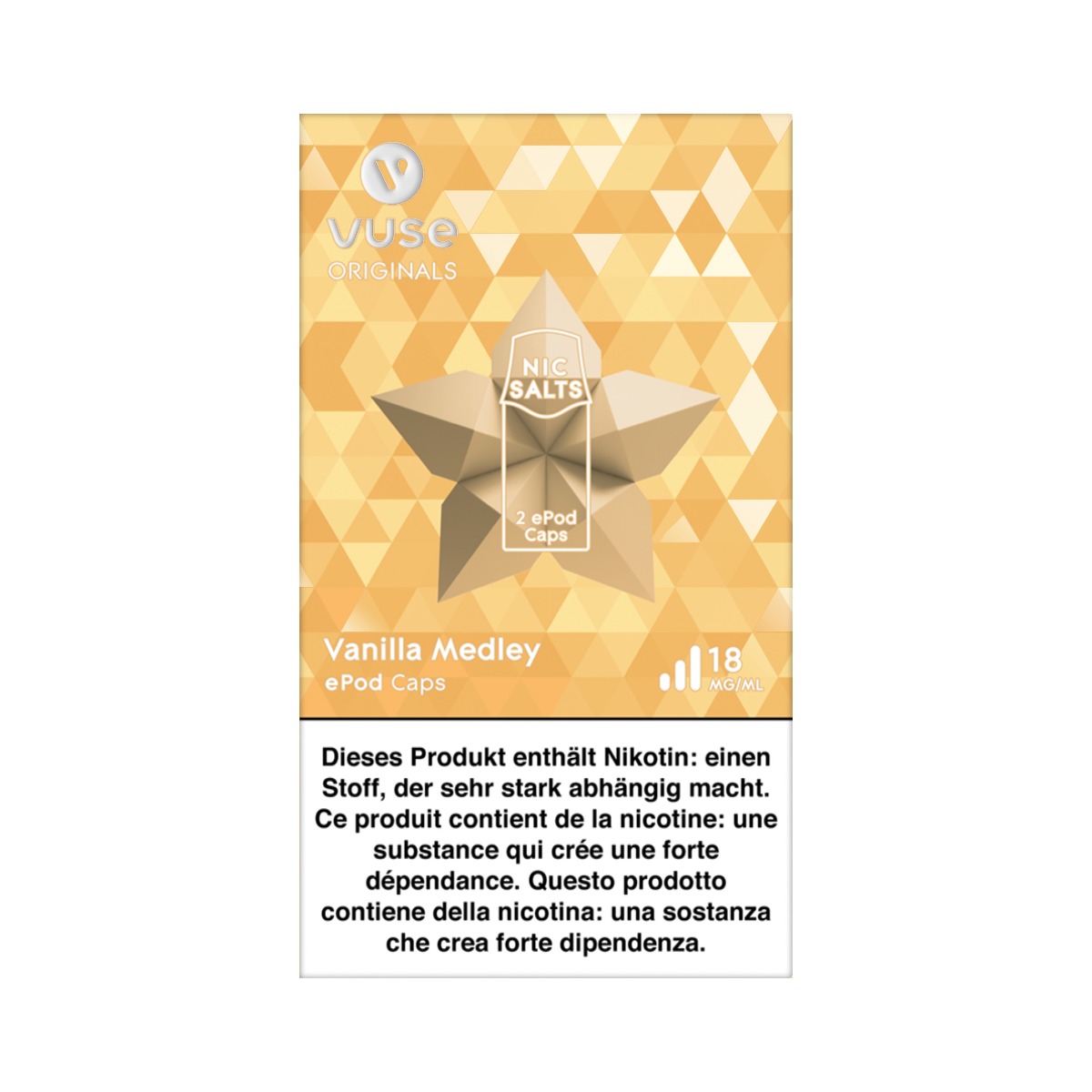 Pack de 2 Caps de e-liquide pour e-cigarette ePod - Saveur Vanilla Medley