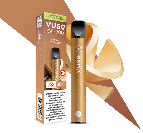 Vuse Go 700 disposable puff Creamy Tobacco flavour packaging