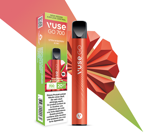 Vuse Go 700 disposable puff Strawberry Kiwi flavour packaging