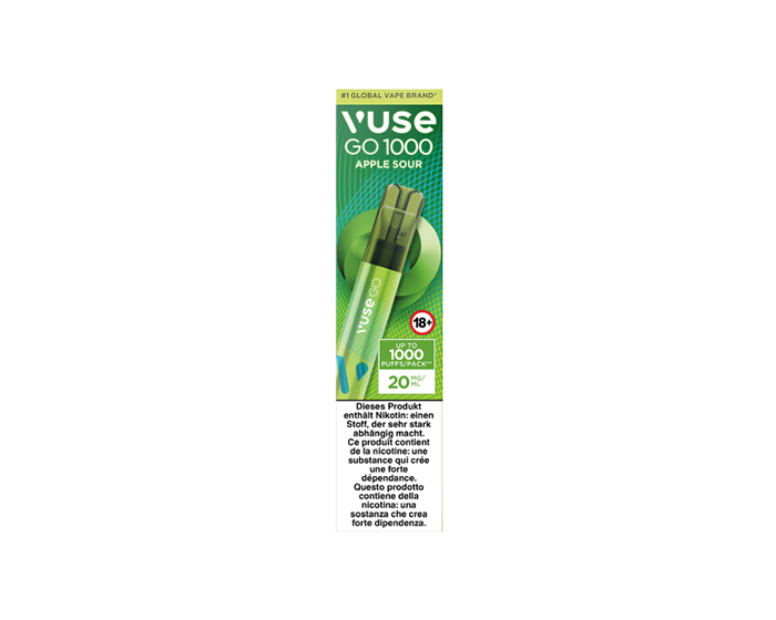 Vuse GO 1000 Apple Sour Pen | disposable e-cigarette
