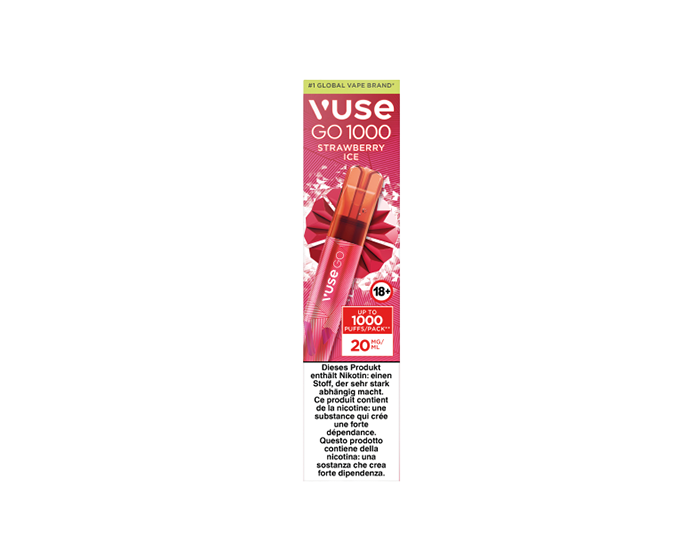 vuse go 800 strawberry ice Vuse GO 1000 Strawberry Ice Pen | disposable e-cigarette