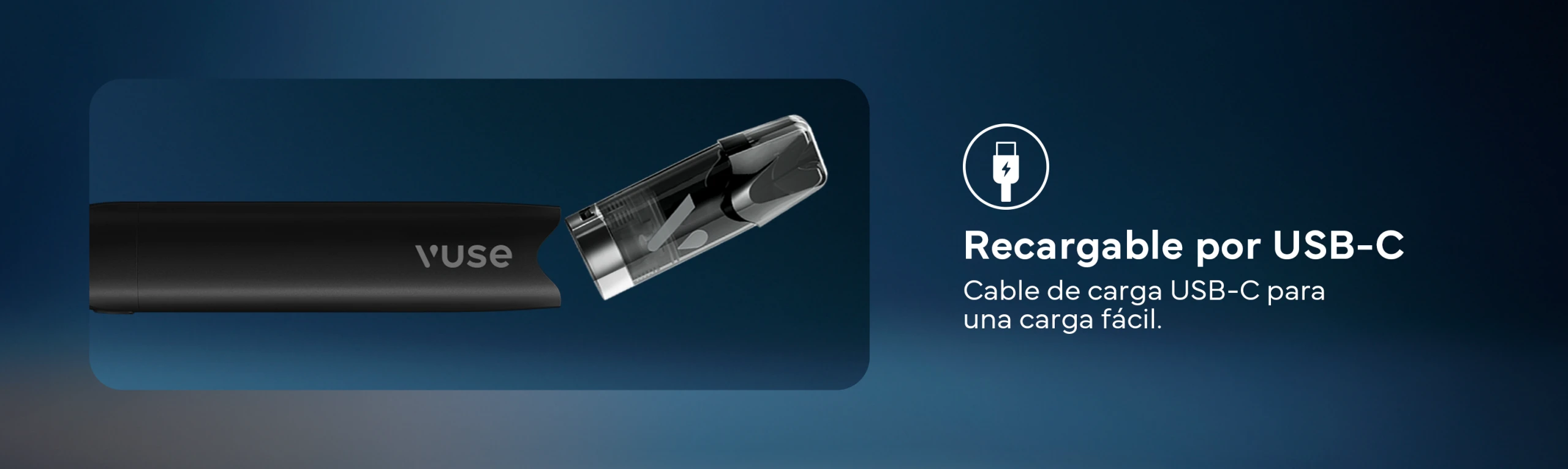 Vuse Pro One. Vaporizador recargable por USB-C para una carga fácil
