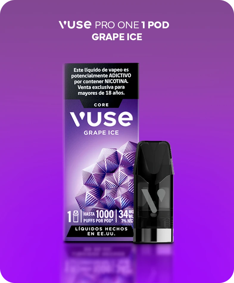 Vuse Pro One 1 Pod. Grape Ice.