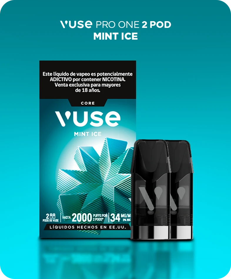 Vuse Pro One 2 Pods. Mint Ice.