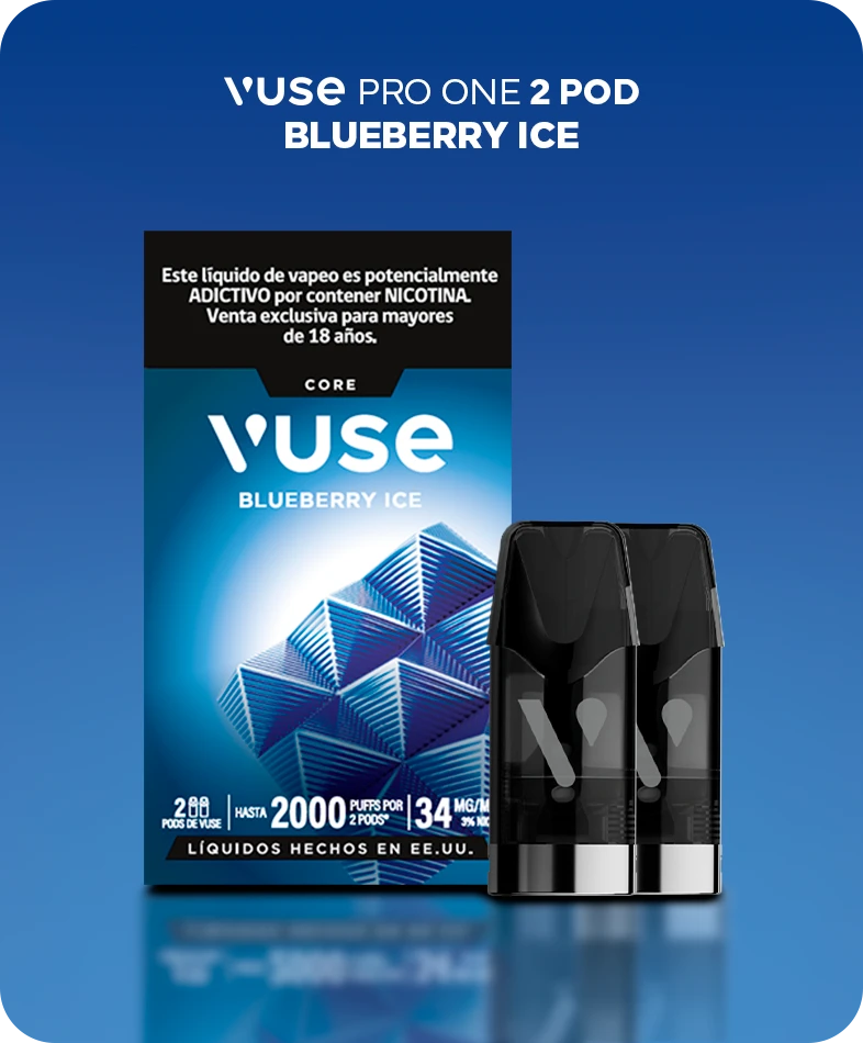 Vuse Pro One 2 Pods. Blueberry Ice.