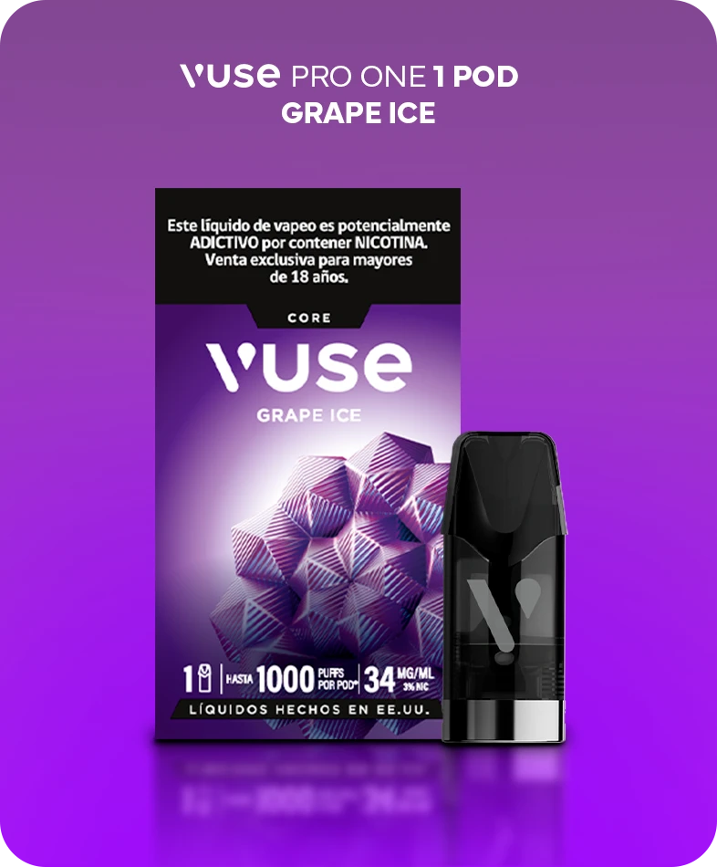 Vuse Pro One 1 Pod. Grape Ice.