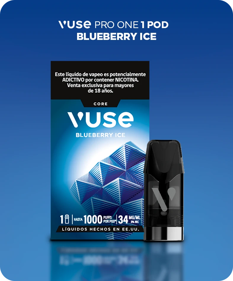 Vuse Pro One 1 Pod. Blueberry Ice.