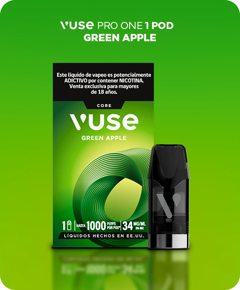 Vuse Pro One 1 Pod. Green Apple.