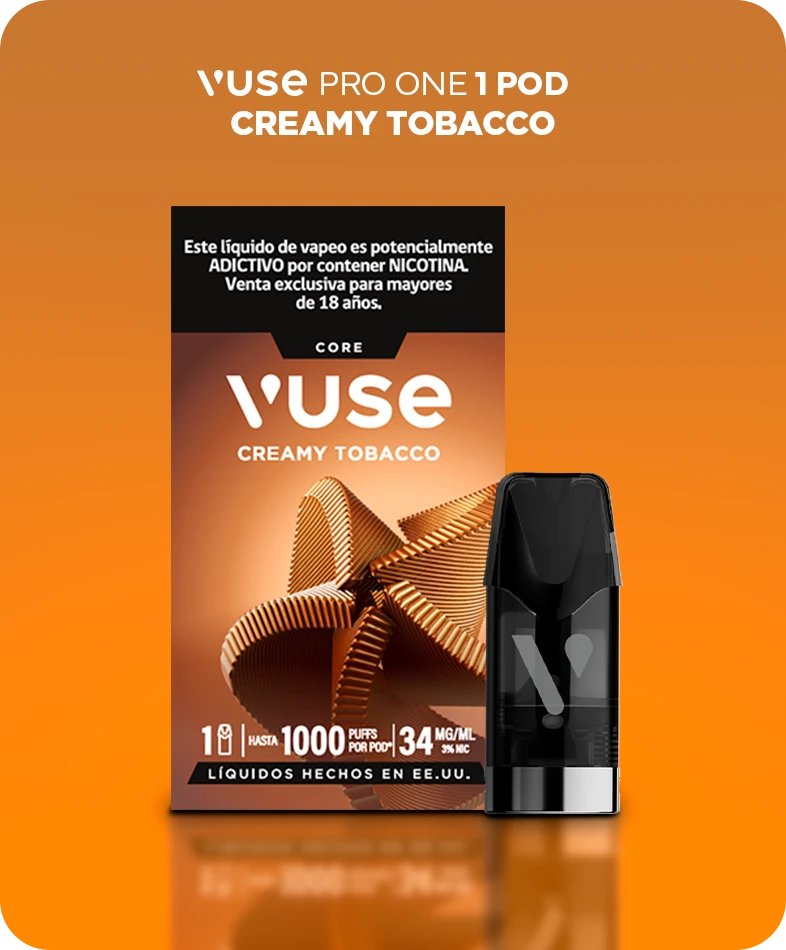 Vuse Pro One 1 Pod. Creamy Tobacco.