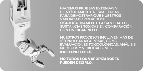vaporizadores Vuse pasan por 100 pruebas rigurosas.