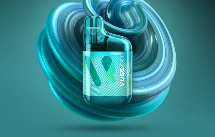 Vuse GO Edition 8000 disposable vapes over a colourful background