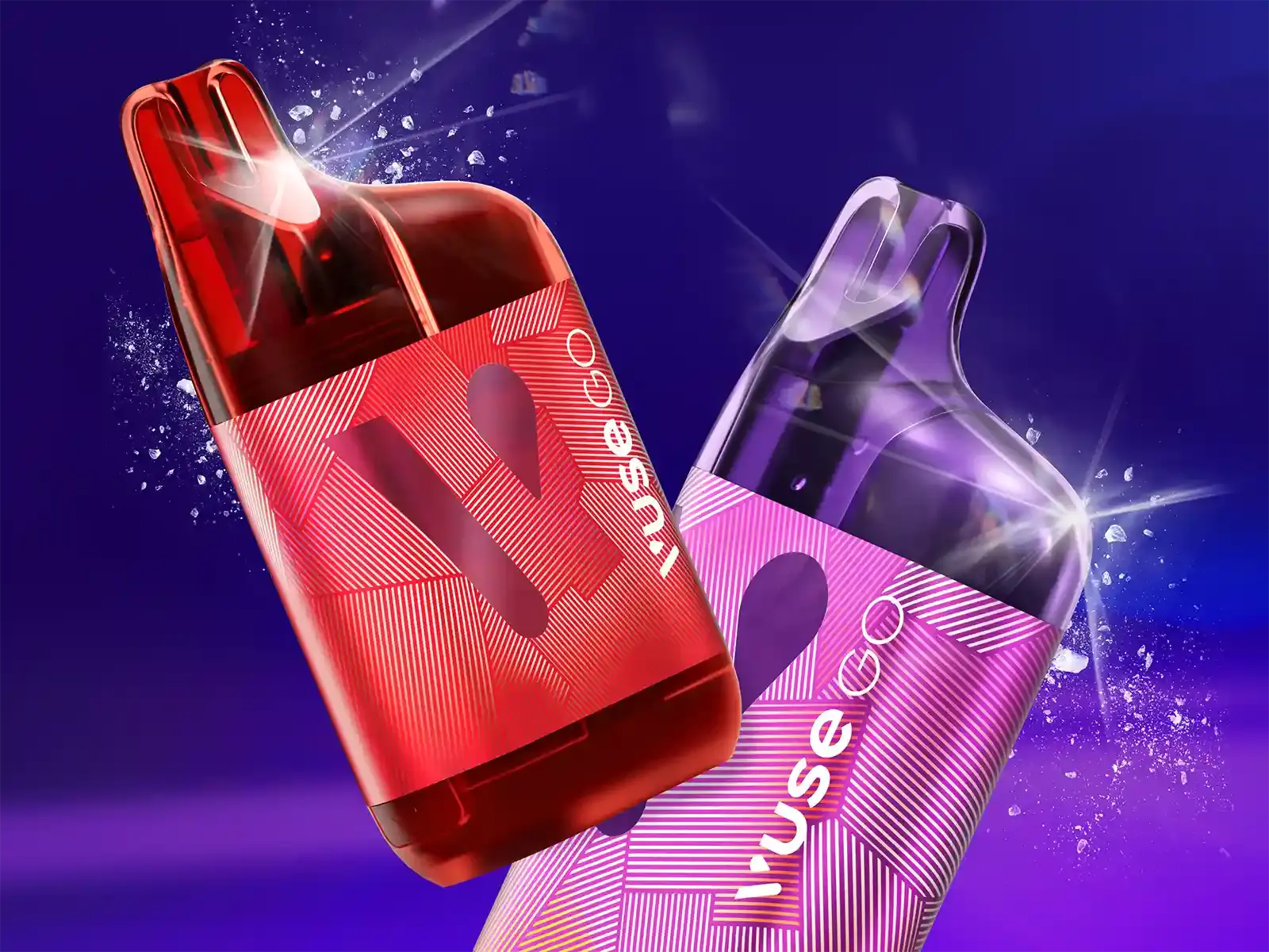 Image showing closeup of the new Vuse GO disposable vapes