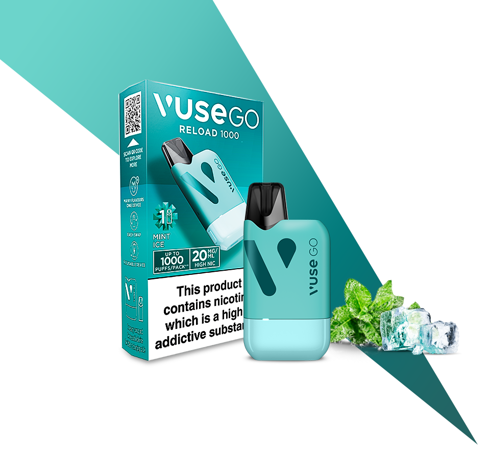 Aqua Vuse Go Reload 1000 Mint Ice Rechargeable Vape