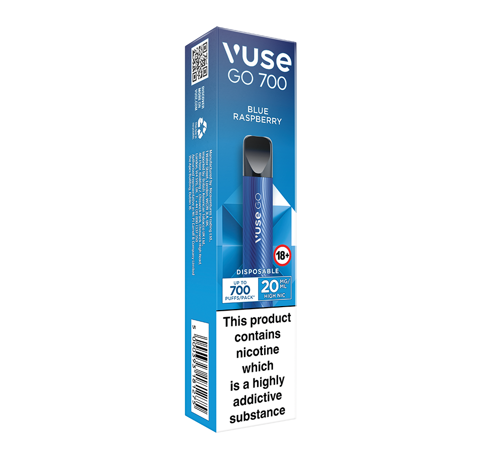 Vuse GO 700 Blue Raspberry Disposable Vape Vuse