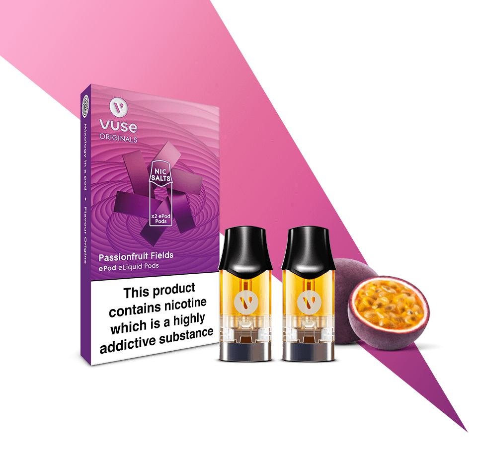 Passionfruit Fields ePod Pods Nic Salt ELiquid Vuse UK