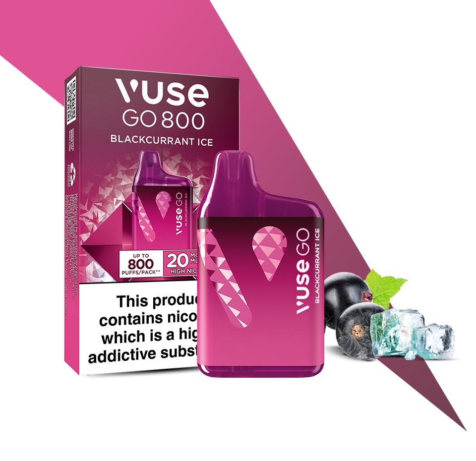 Vuse Go 800 Blackcurrant Ice Disposable Vape Vuse