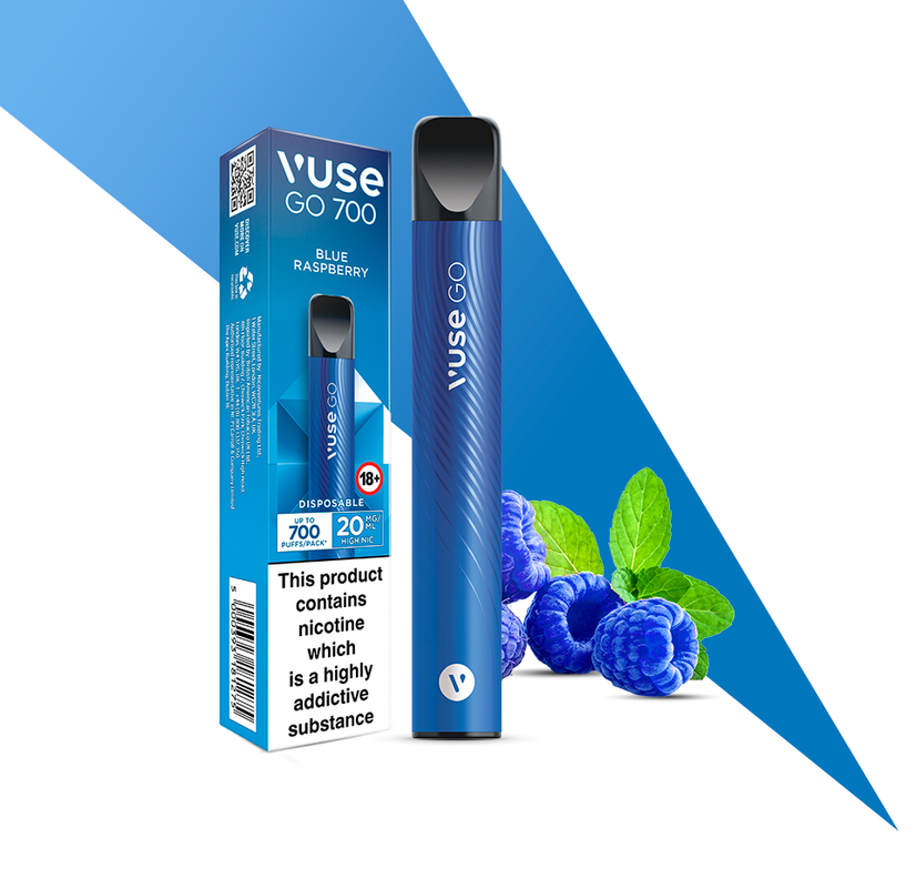 Vuse GO 700 Blue Raspberry | Disposable Vape | Vuse