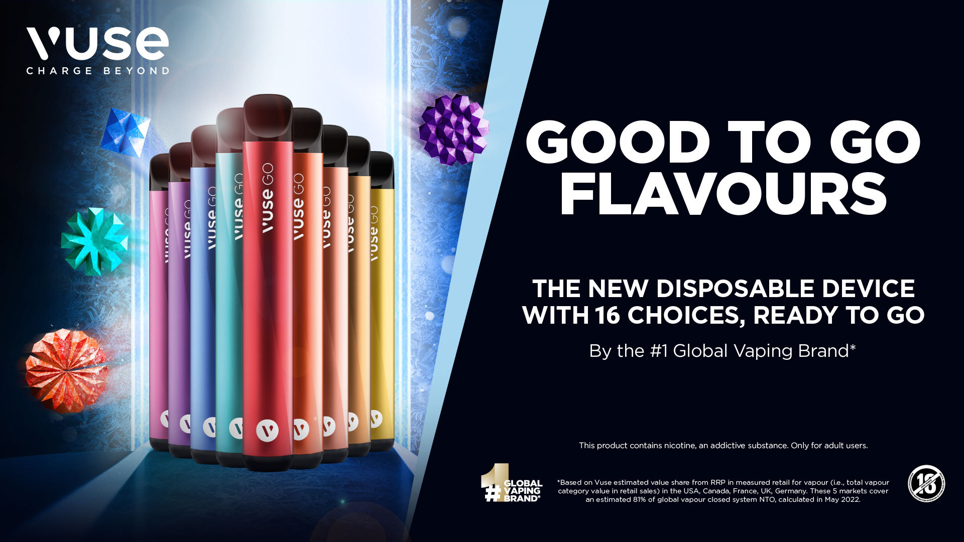 Discover all Vuse Go devices. Available in more than 10 choices and nine flavors to choose from. Vuse is number one vaping brand in the world