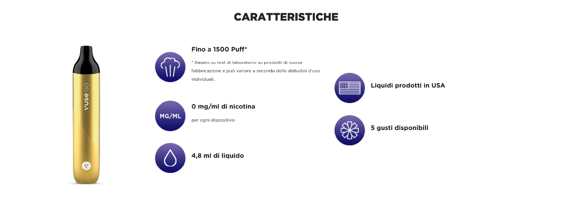 vuse go nicotina percentuale Vuse Go Max Creamy Tobacco 0 mg/ml