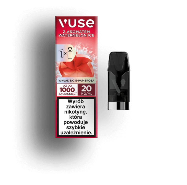 E-papierosy Vuse na pomarańczowym tle