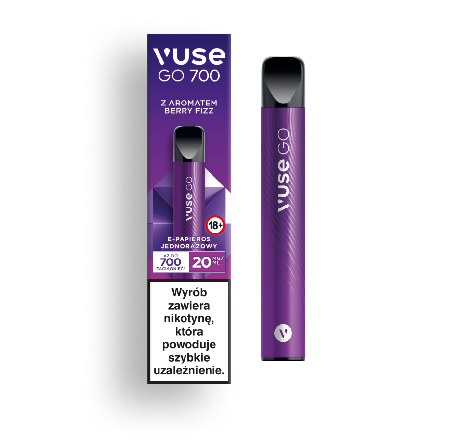 E-papierosy Vuse na pomarańczowym tle