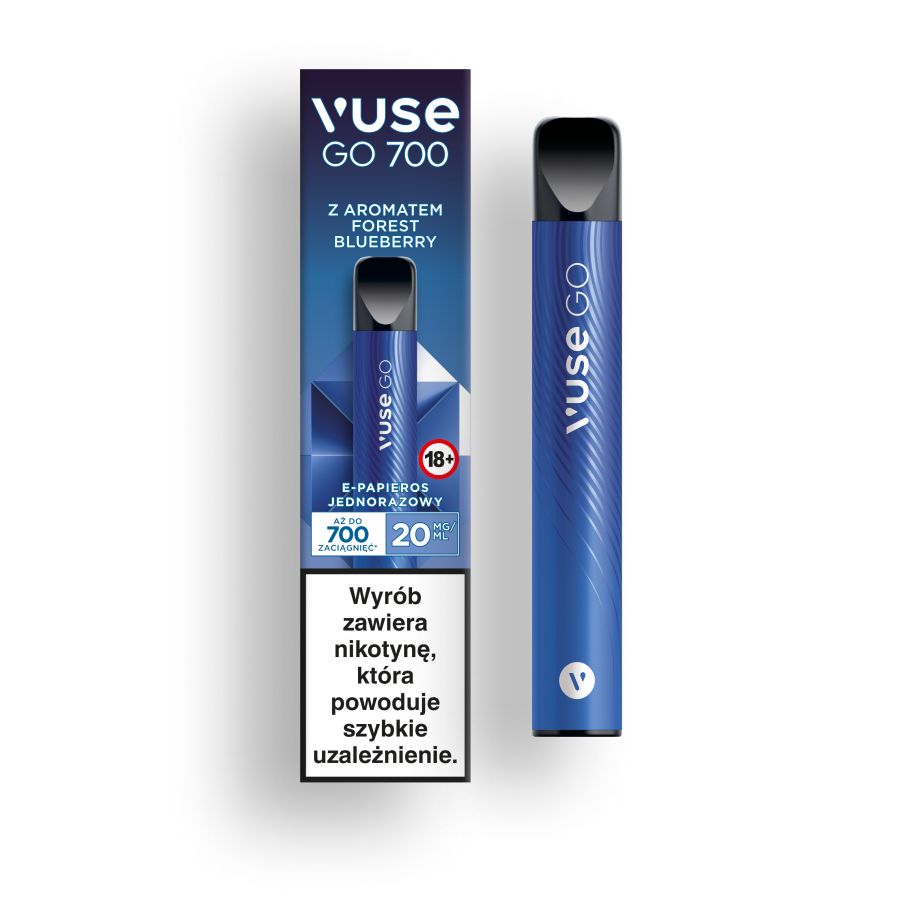 E-papierosy Vuse na pomarańczowym tle