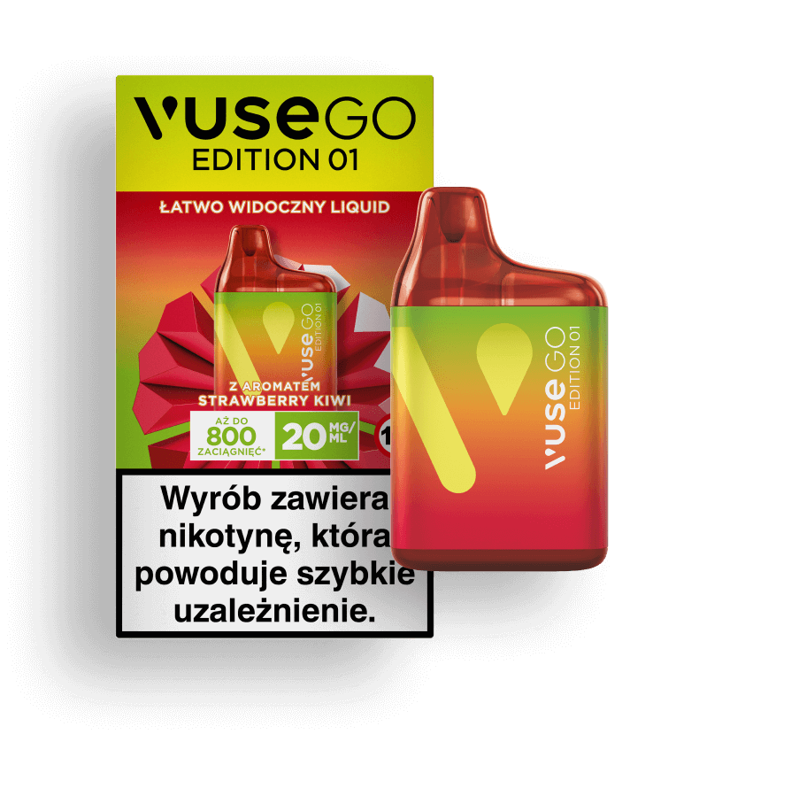 E-papierosy Vuse na pomarańczowym tle