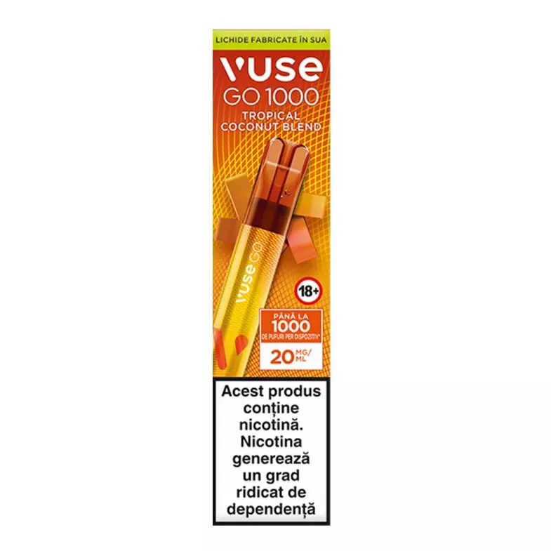 Vuse Go Coconut Creamy Peach (10MG) VUSE GO 700Puff Box of 10 Vuse Go  Reload 1000 3 for 12